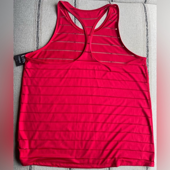 Athletic Works sheer stripe tank top in red Size XL - Picture 2 of 3
